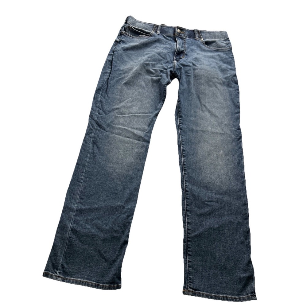 Lee Extreme Motion Jeans 36x32 Mens Blue Straight Tapered Performance Series